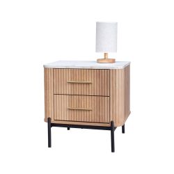Vienna Marble Ribbed Nightstand