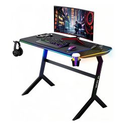 Black Gamer Desk 76x120x60 cm
