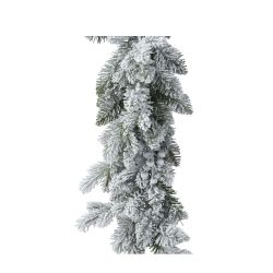 Frosted Garland With Berrries 9Ft