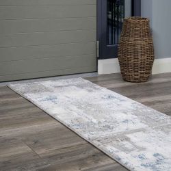 Hatton Grace Blue Runner Rug - 60cm x 240cm