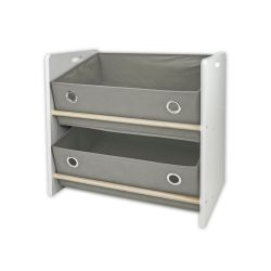 2 Tier Storage Shelf with Non Woven Basket