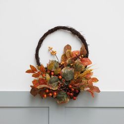 Autumn Leaves Flat Basket 40cm