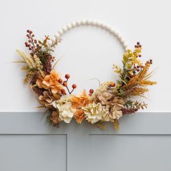 Autumn Leaves Half Wreath 50cm