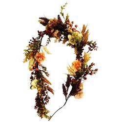 Autumn Garland With Flowers 5ft
