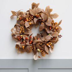 Autumn Wrath Brown Leaves 55cm