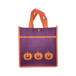 Halloween 46 Cm Purple Gift Bag With Pumpkin
