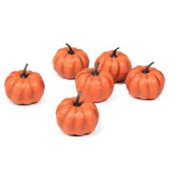 Halloween  Organe Plastic Pumpkin Decoration 6Pk