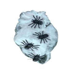 Halloween Wicked Spider Web With 4Pk Black Spider