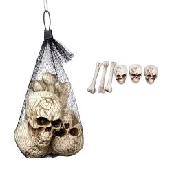 Halloween Mesh Bones & Skulls Decoration  3 Pack
