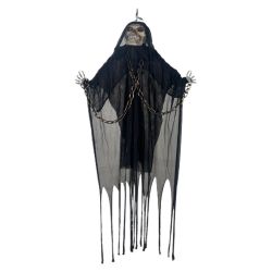 Halloween 180Cm Animated Hanging Chained Reaper With Light And Sound