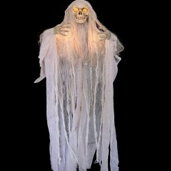 Halloween 180Cm Hanging Light Up Reaper With Light And Sound