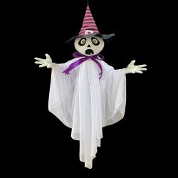 Halloween 100Cm Hanging Animated Ghost With Light And Sound