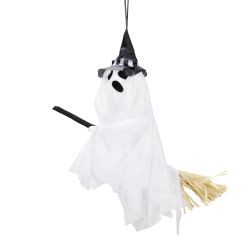 Halloween 56Cm Hanging Little Cute Ghost Riding The Broom