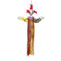 Halloween 90Cm Hanging  Funny Animated Clown With Sound And Light