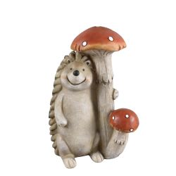Hedgehog & Mushrooms 22cm