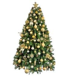 7ft ChristmasTree Decorated Pre Lit Gold & Ivory