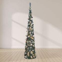 7ft pre-lit Gold & Champagne 