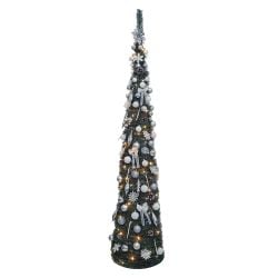 7ft Pop Up Christmas Tree White & Silver