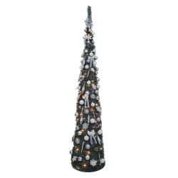 7ft Pop Up Christmas Tree White & Silver