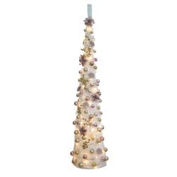 7ft Pop Up White Christmas Tree Champagne & Pink