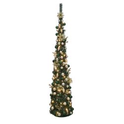 7ft Pop Up Christmas Tree Champagne & Green