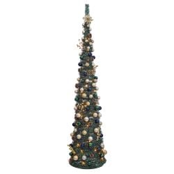 7ft Pop Up Christmas Tree Gold & Blue