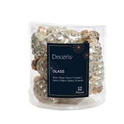 Baubles Pinecone Peral 6cm 12Pack