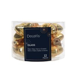 Baubles Star Gold 6cm 12Pack