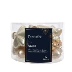 Baubles Star Peral 6cm 12Pack