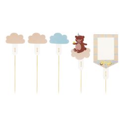 Teddy Bear Cake Toppers - 5 Piece
