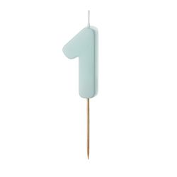Numeral 1 Candle - Light Blue