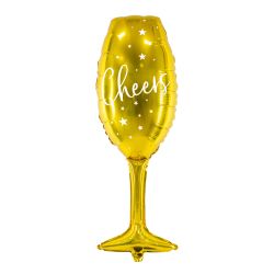 Foil Balloon Glass - Gold