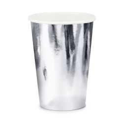 Metallic Silver Cups 220ml - 6 Pack