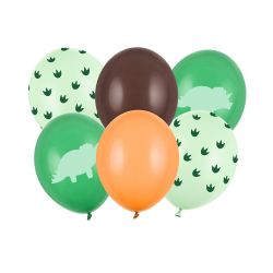 Dinosaur Green Balloons 30cm 6 Piece Set