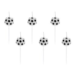 Soccer Ball Birthday Candles 6 Piece