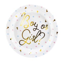 Boy or Girl Plates 23cm 6 Piece