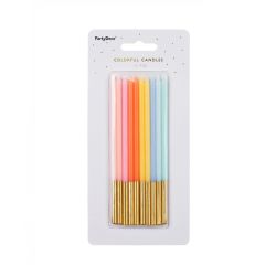 Mixed Birthday Candles 10 Piece