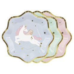 Unicorn Plates 18x18cm 6 Piece