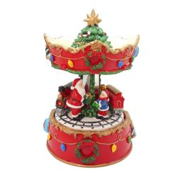 Revolving Musical Carousel 16cm Red