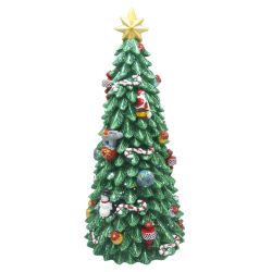 Revolving Musical Christmas Tree 21cm Green