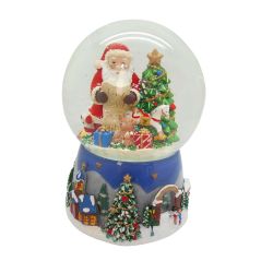 Musical Santa Reading Water Globe 16cm