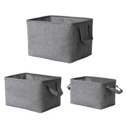 3 Piece Storage Bag Grey