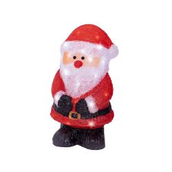 Acrylic Santa Cool White Led 38cm Red