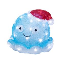 Acrylic Jellyfish with Hat Cool White Led 26cm