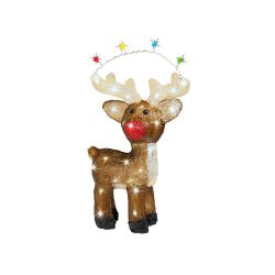 Arcylic Reindeer Flashing Lights 47cm