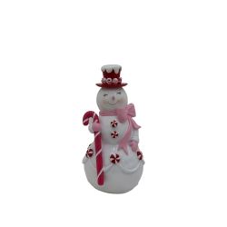 Snowman With Candycane 30cm