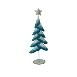 Metal Christmas Tree 40cm Blue