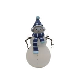 Snowman With Scarf 21cm