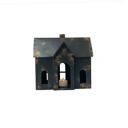 Metal House 21cm Dark Green