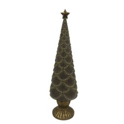 Resin Tree 44cm Black & Gold